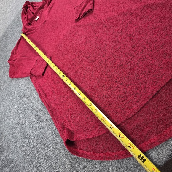 SOMA M Weekend Pajama Dress Hooded Loungewear Red Long Sleeve Soft Sleepwear - Picture 11 of 11